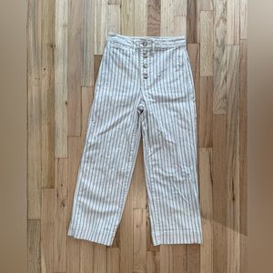 Madewell striped cropped pants